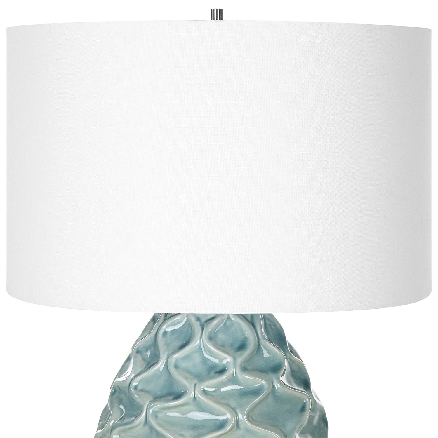 Uttermost Laced Up Sea Foam Glass Table Lamp - Home Elegance USA