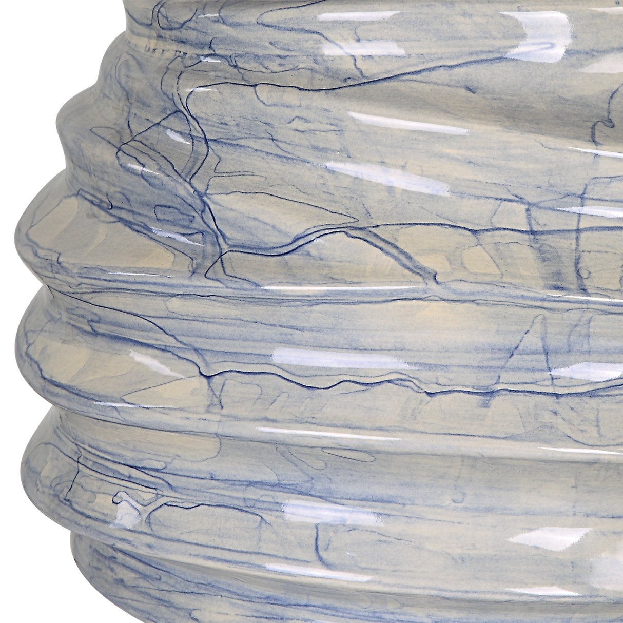 Uttermost Waves Blue & White Accent Lamp - Home Elegance USA