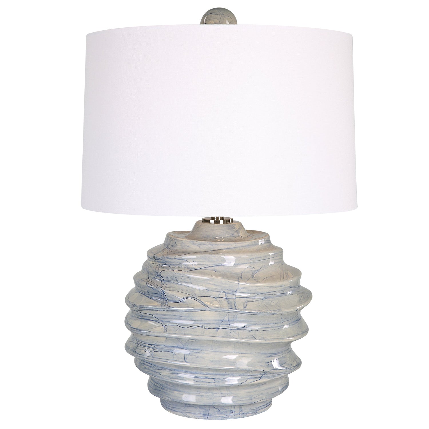 Uttermost Waves Blue & White Accent Lamp - Home Elegance USA