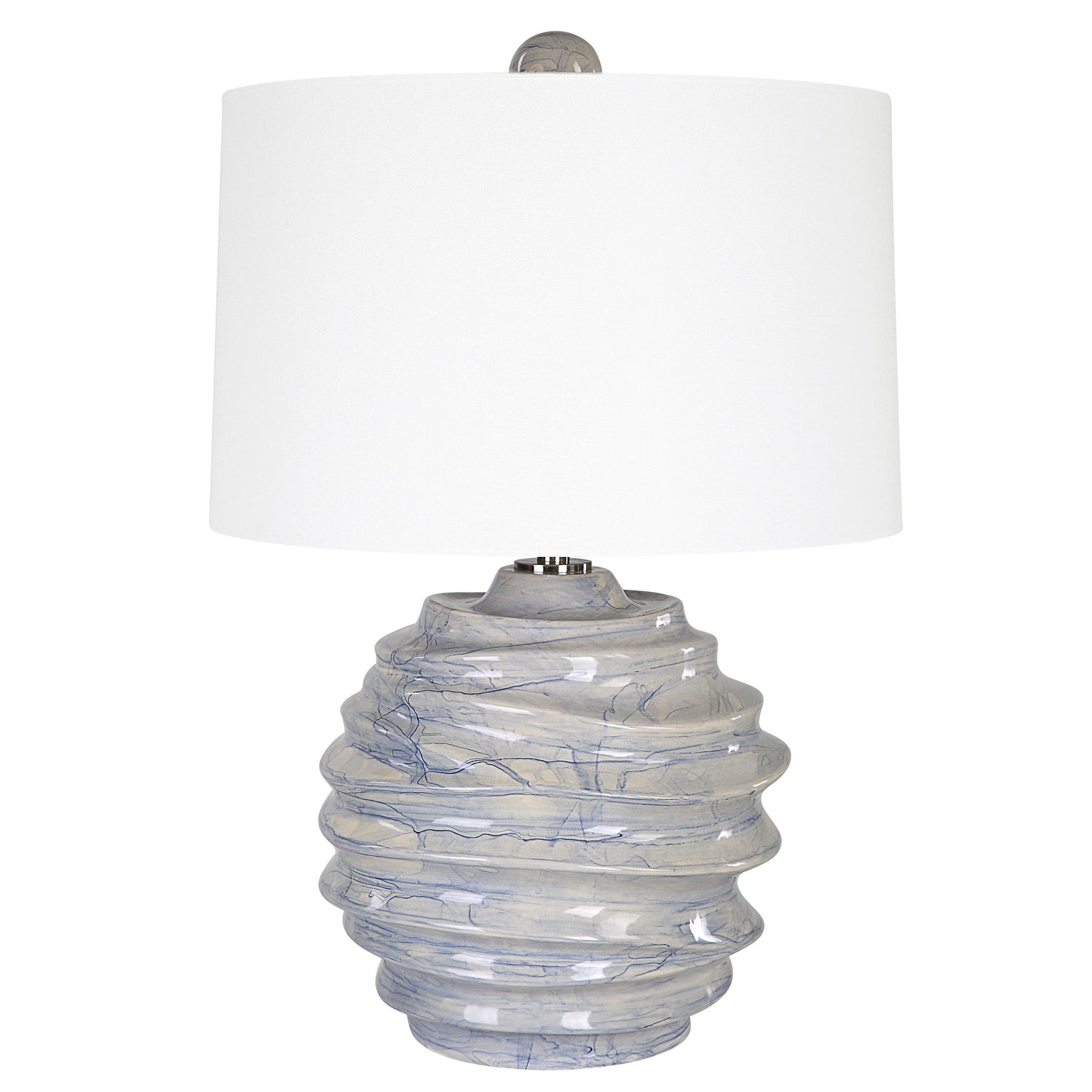 Uttermost Waves Blue & White Accent Lamp - Home Elegance USA