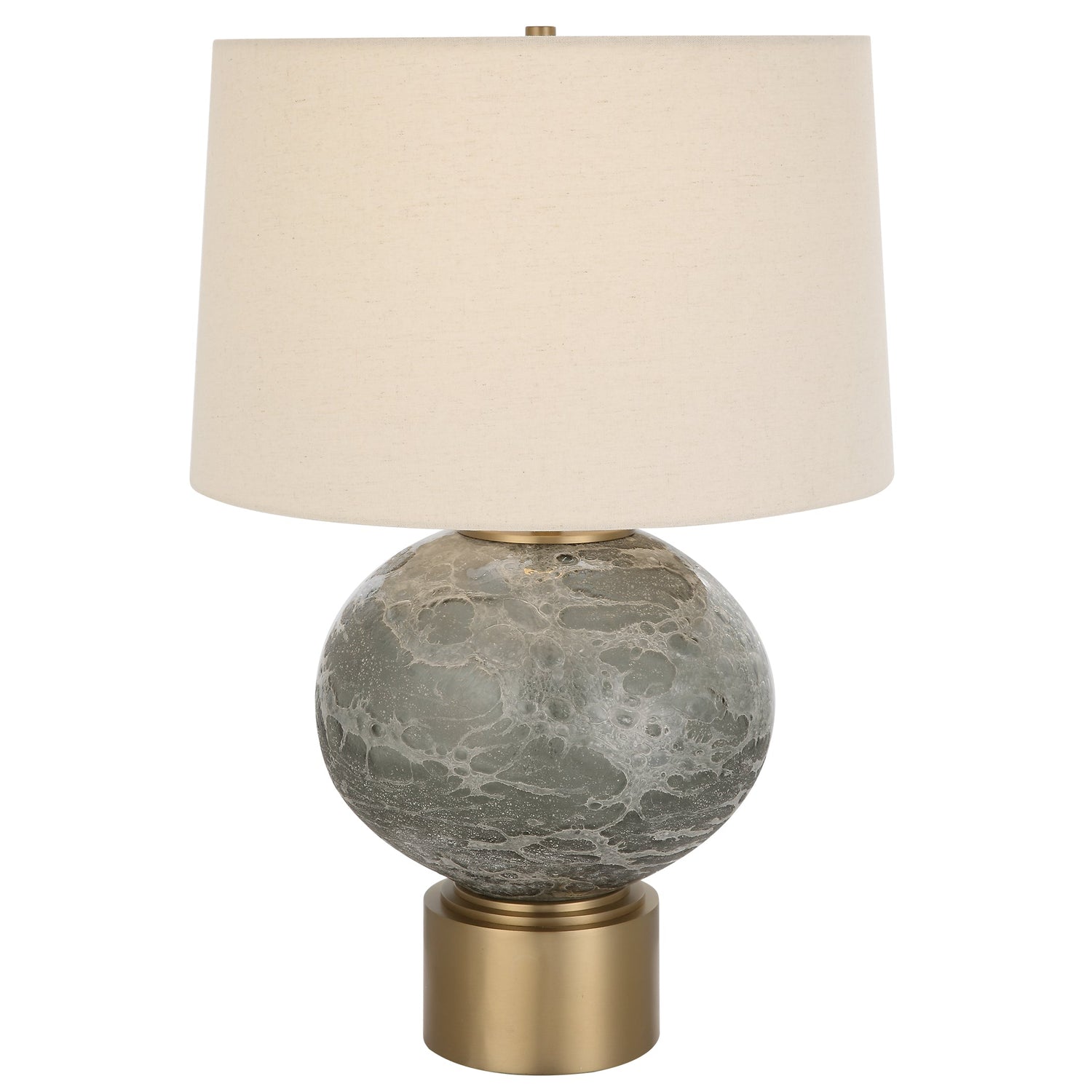 Uttermost Lunia Gray Glass Table Lamp - Home Elegance USA