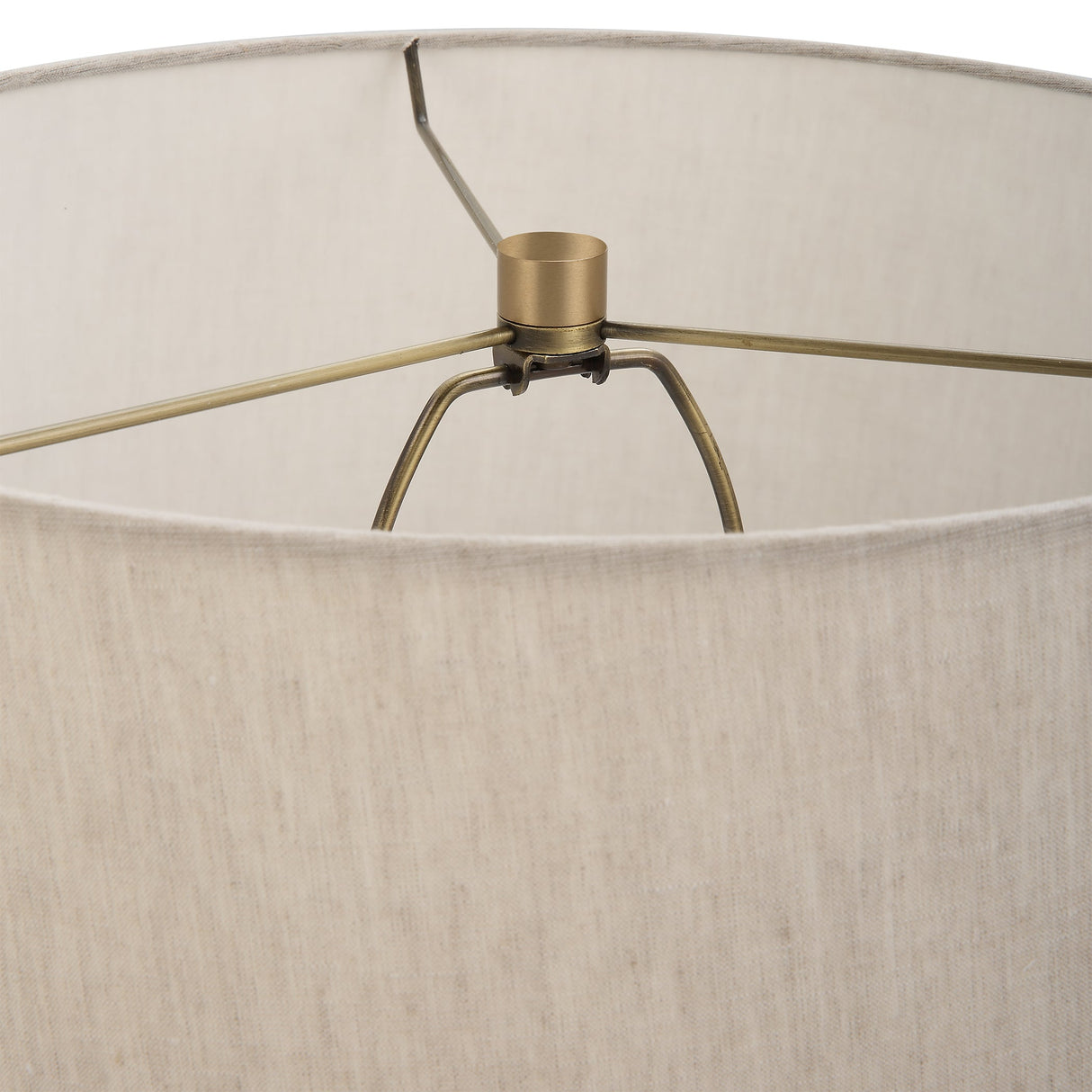 Uttermost Gravitas Elegant Brass & Stone Lamp - Home Elegance USA