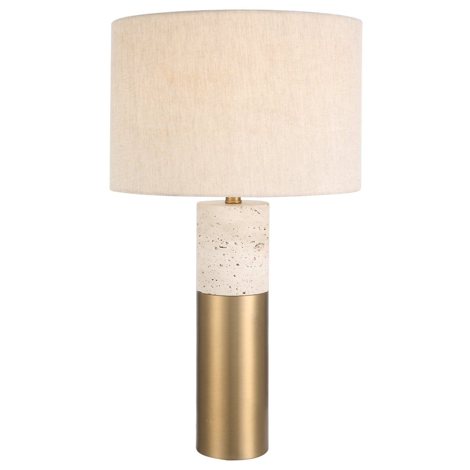 Uttermost Gravitas Elegant Brass & Stone Lamp - Home Elegance USA