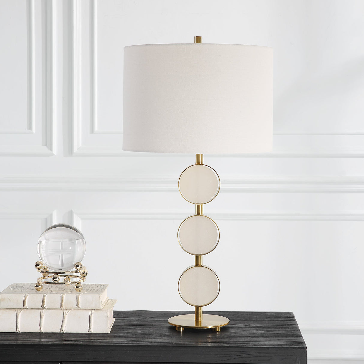 Uttermost Three Rings Contemporary Table Lamp - Home Elegance USA