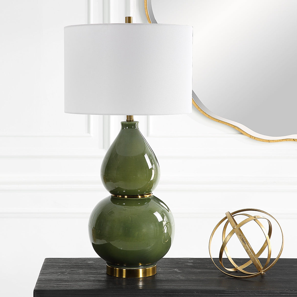 Uttermost Gourd Green Table Lamp - Home Elegance USA