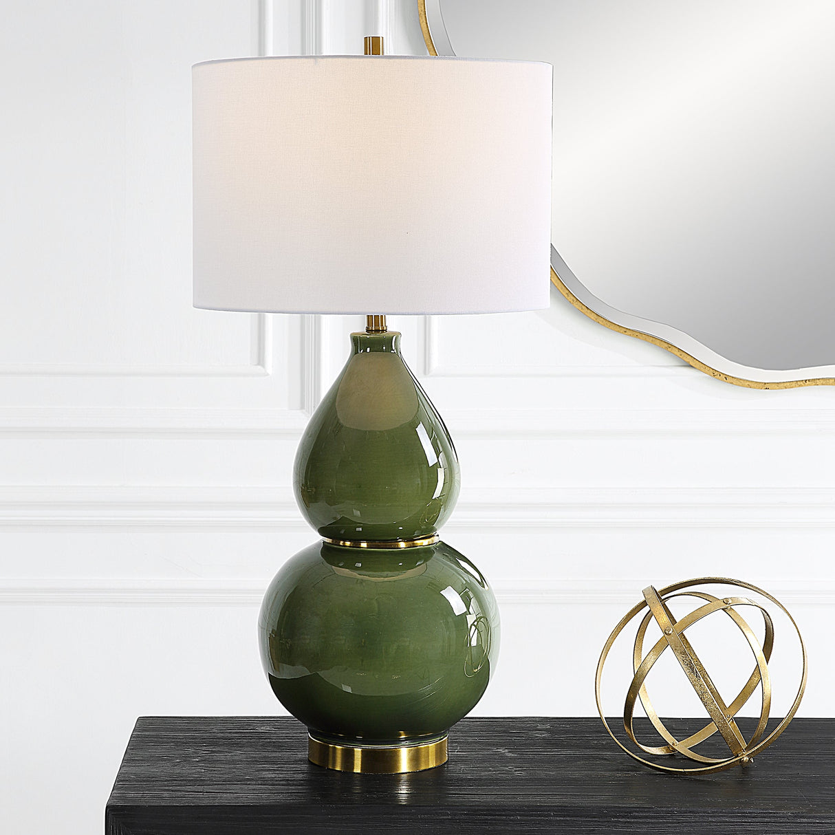Uttermost Gourd Green Table Lamp - Home Elegance USA