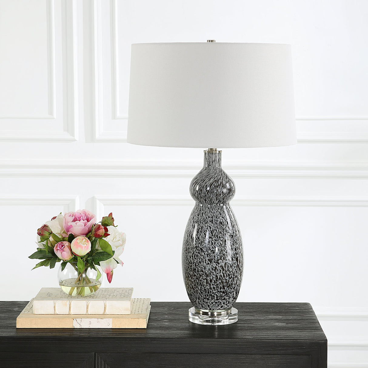 Uttermost Velino Curvy Glass Table Lamp - Home Elegance USA