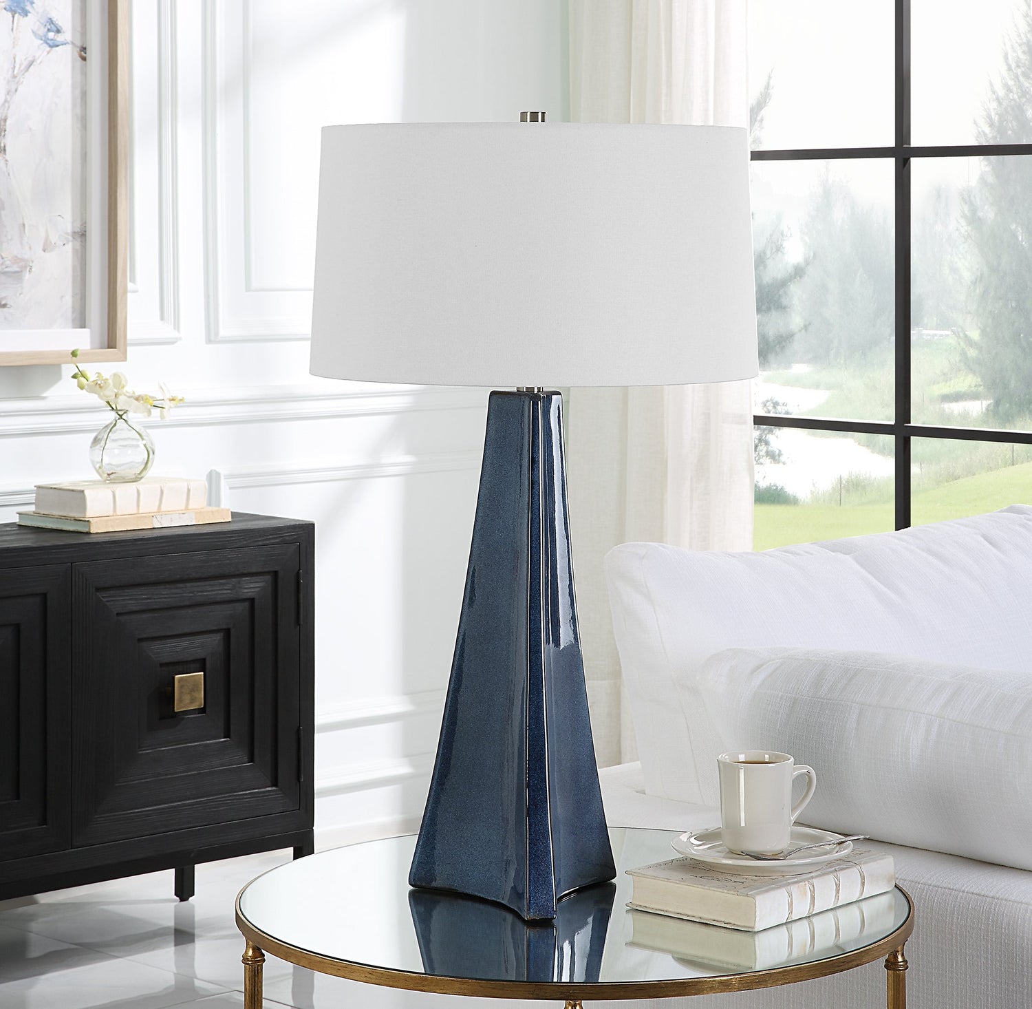 Uttermost Teramo Scalloped Ceramic Table Lamp - Home Elegance USA