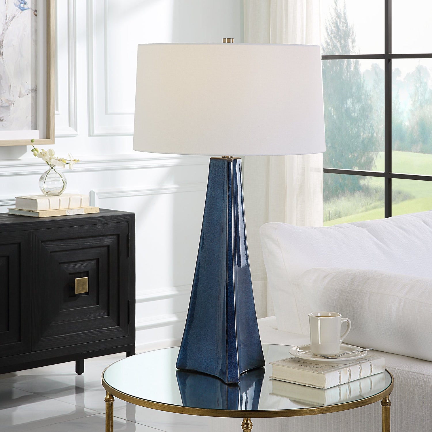 Uttermost Teramo Scalloped Ceramic Table Lamp - Home Elegance USA