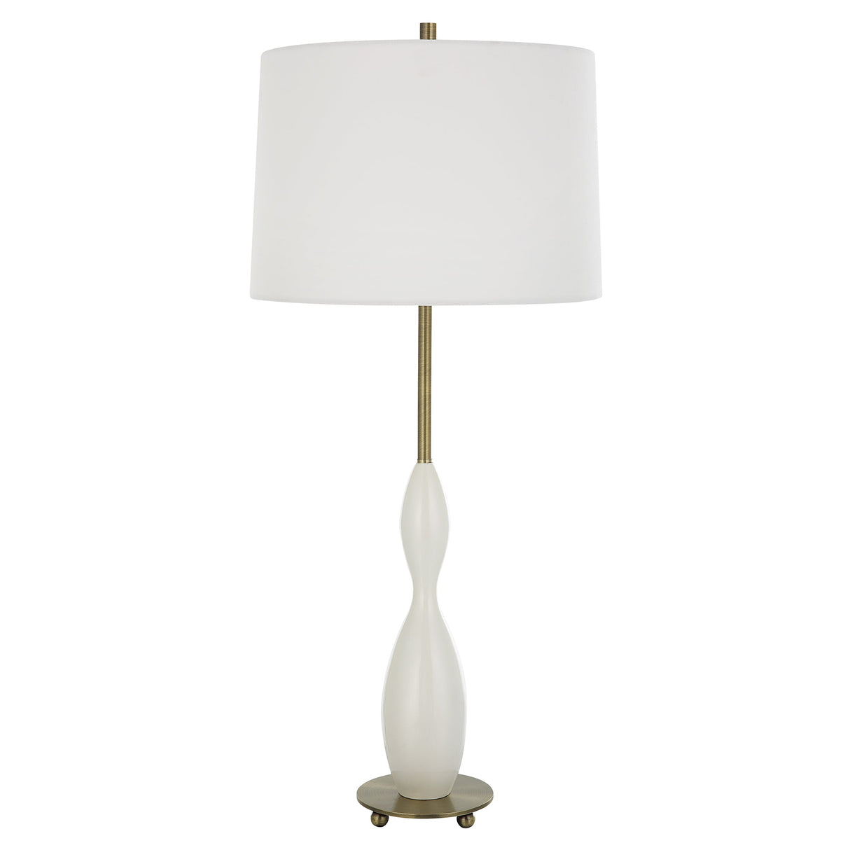 Annora Glossy White Table Lamp | Uttermost | Home Elegance USA