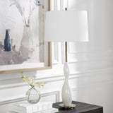 Annora Glossy White Table Lamp | Uttermost | Home Elegance USA