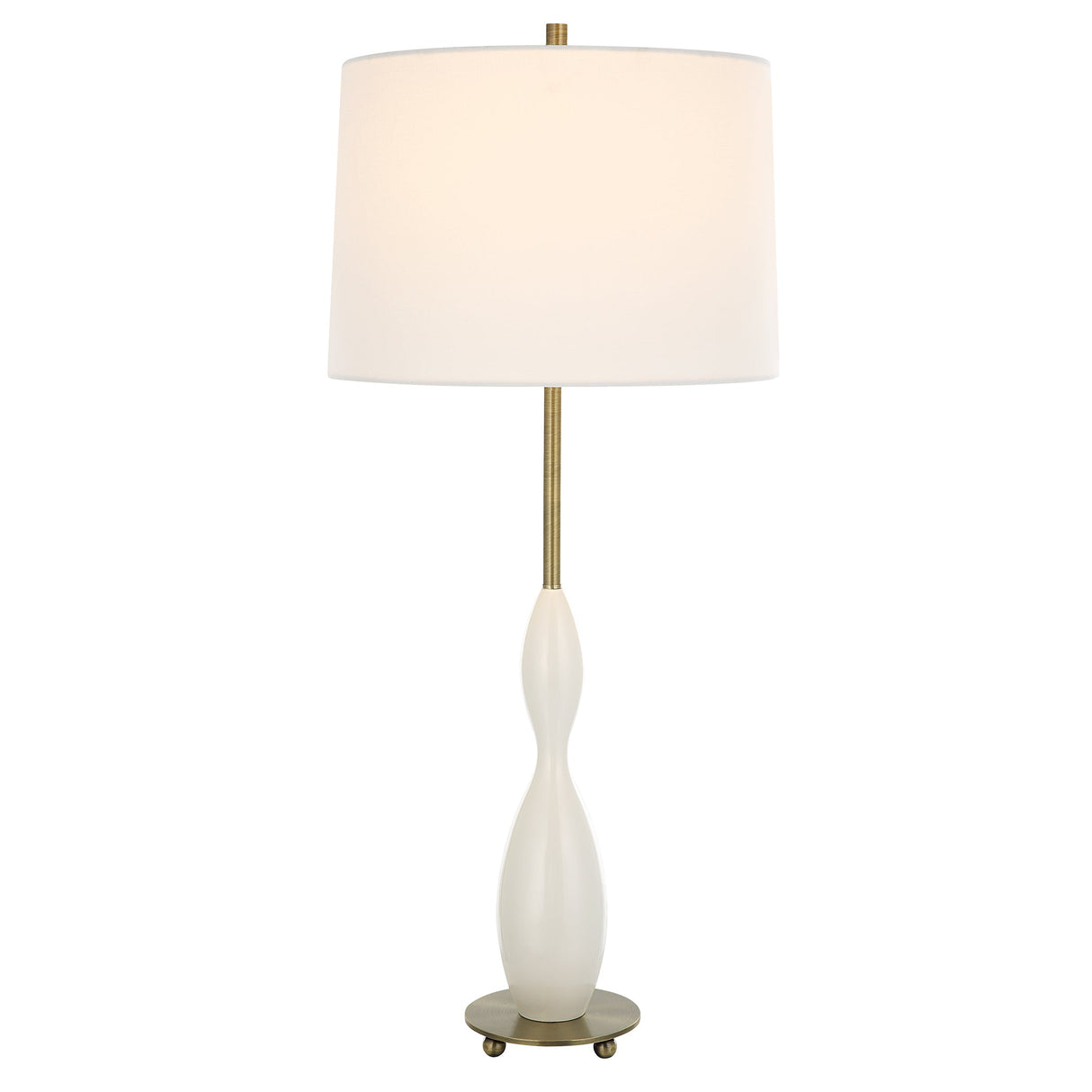 Annora Glossy White Table Lamp | Uttermost | Home Elegance USA