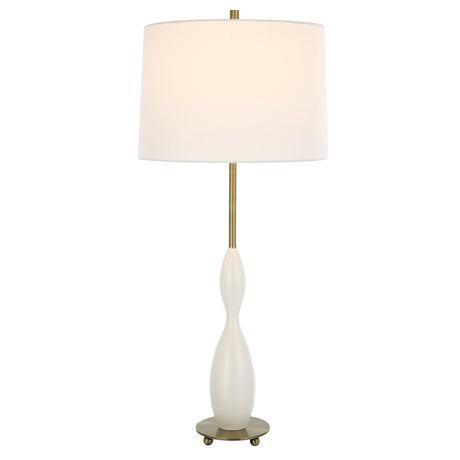 Annora Glossy White Table Lamp | Uttermost | Home Elegance USA