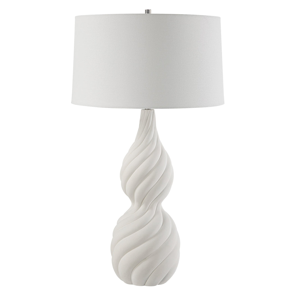 Uttermost Twisted Swirl White Table Lamp - Home Elegance USA