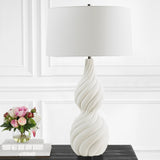 Uttermost Twisted Swirl White Table Lamp - Home Elegance USA