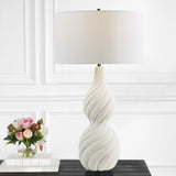 Uttermost Twisted Swirl White Table Lamp - Home Elegance USA