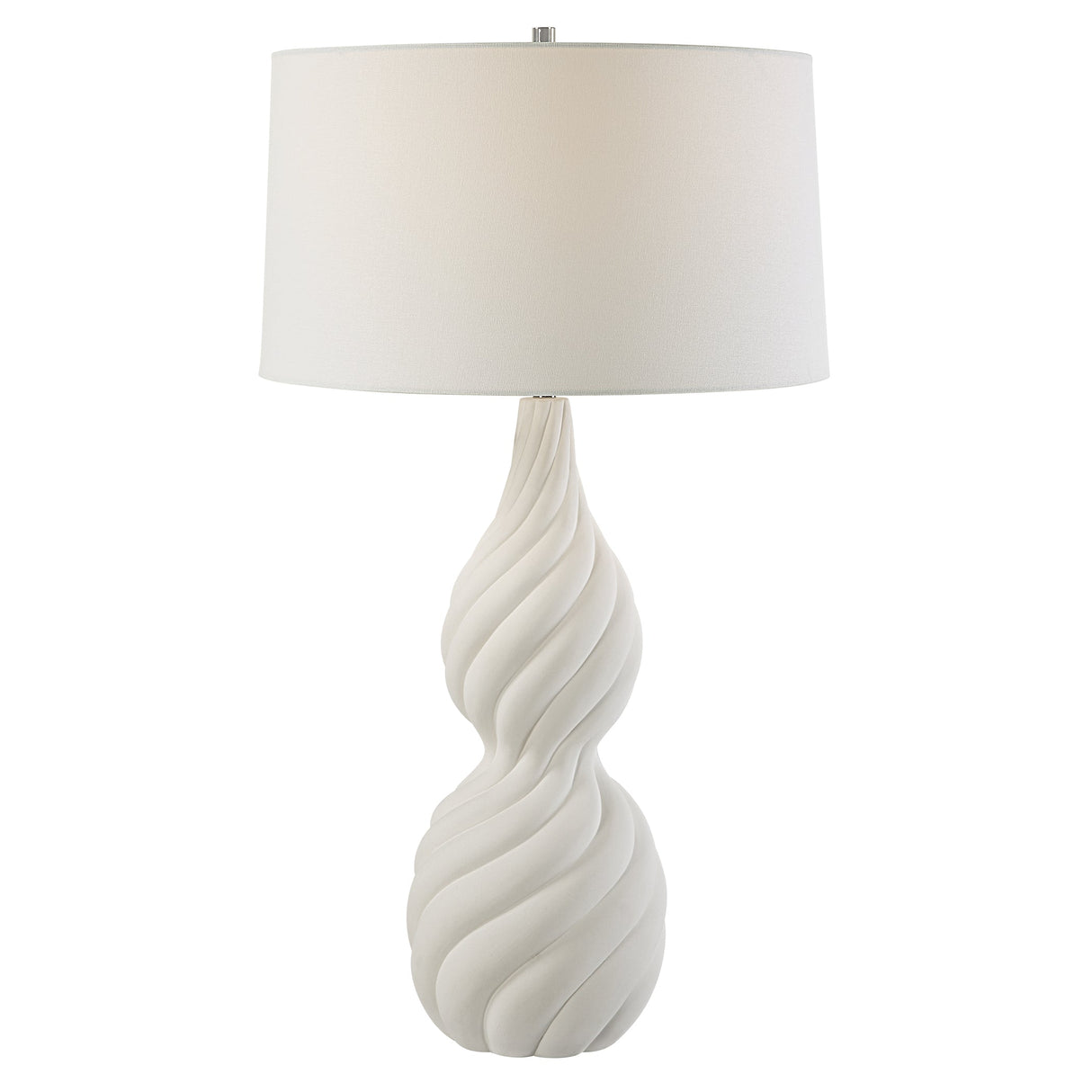 Uttermost Twisted Swirl White Table Lamp - Home Elegance USA