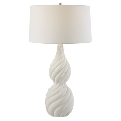 Uttermost Twisted Swirl White Table Lamp - Home Elegance USA