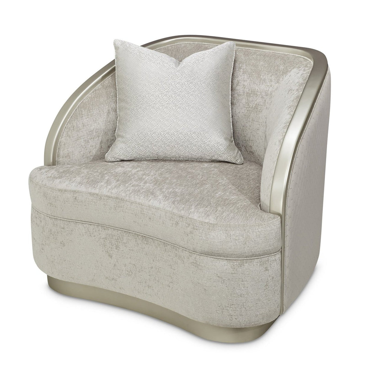 Michael Amini Lanna Matching Chair Storm Silver Mist - Home Elegance USA