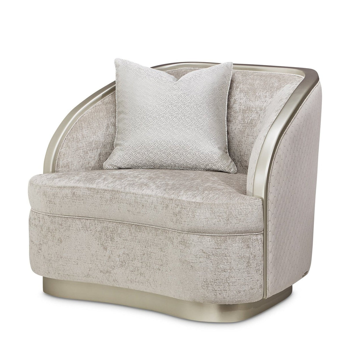 Michael Amini Lanna Matching Chair Storm Silver Mist - Home Elegance USA