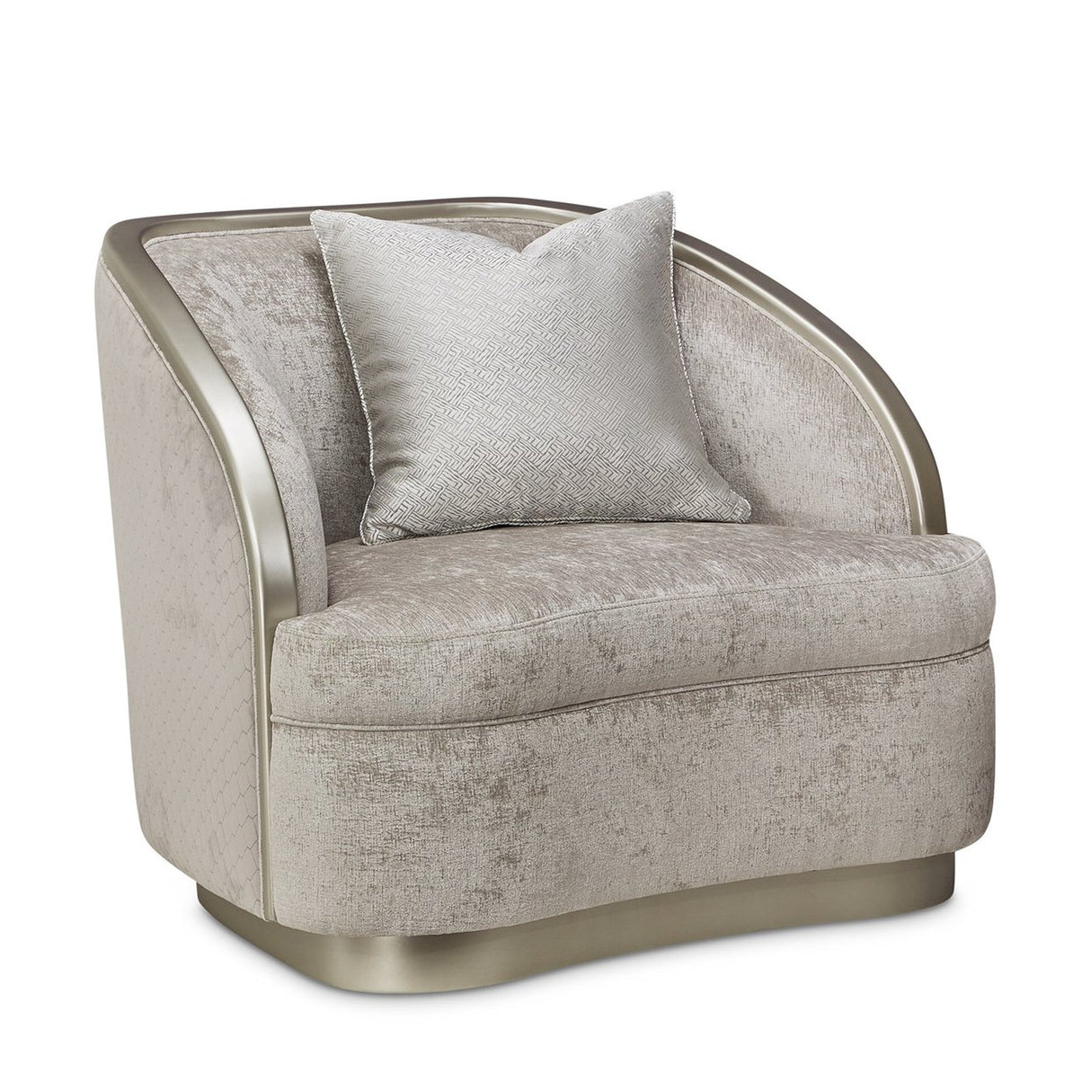 Michael Amini Lanna Matching Chair Storm Silver Mist - Home Elegance USA