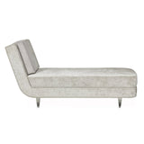 Michael Amini Lanna Armless Chaise Storm Silver Mist - Home Elegance USA