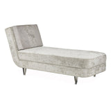 Michael Amini Lanna Armless Chaise Storm Silver Mist - Home Elegance USA