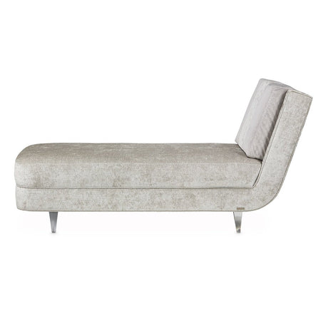 Michael Amini Lanna Armless Chaise Storm Silver Mist - Home Elegance USA