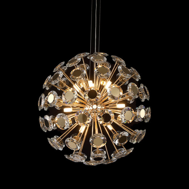 Aico Furniture - Pendant 12 Light Round Chandelier - Lt-Ch1001-12Gld