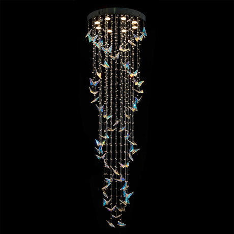 Aico Furniture - Butterfly Dance Chandelier - Lt-Ch1012-Chrm