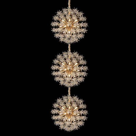 Aico Furniture - Stacked Bouquet 54 Light Chandelier 3 Piece Set - Lt-Ch1014-54Gld