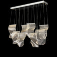 Sheer Waves 8 Light Rect Led Chandelier Chrome - Lt-Ch1016Crm-8Clr - Aico Furniture