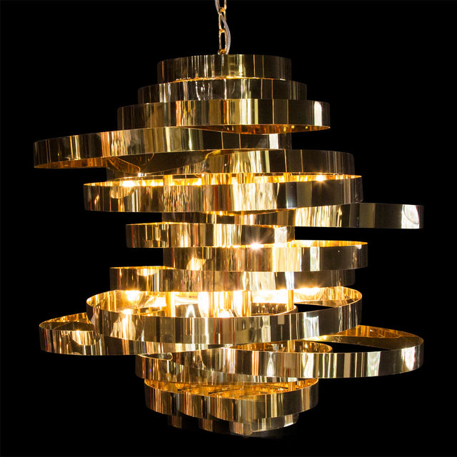 Aico Furniture - Hemispheres Gold 8 Light Chandelier - Lt-Ch702-8Gld