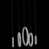 Aico Furniture - Solar Hoops Led Chandelier Large - Lt-Ch803