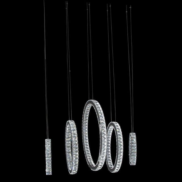 Michael Amini Lighting Solar Hoops Led Chandelier Large - Home Elegance USA