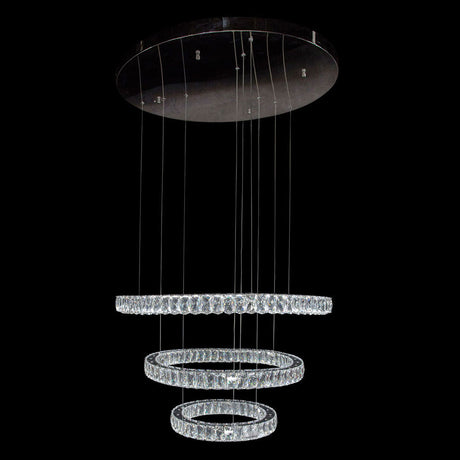 AICO Furniture - Asteroids LED Chandelier Round Rings - LT-CH806