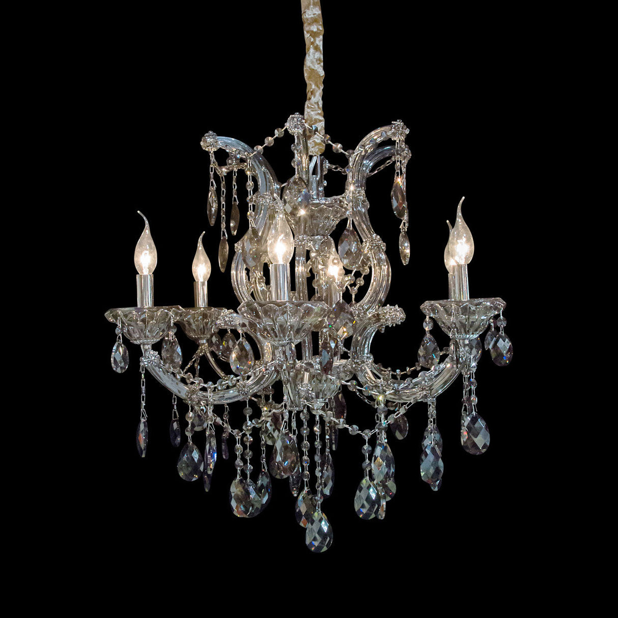 Aico Furniture - Vitoria 6 Light Chandelier - Lt-Ch941-6Smk