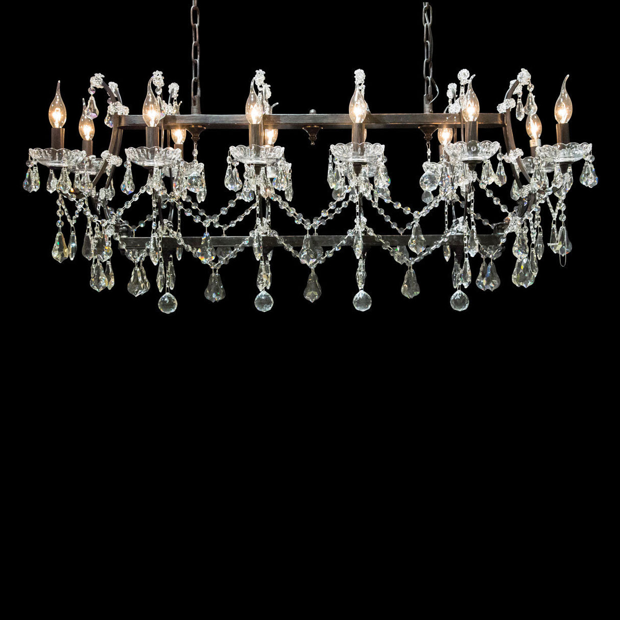 Aico Furniture - Gloucester 12 Light Chandelier - Lt-Ch956-12Blk