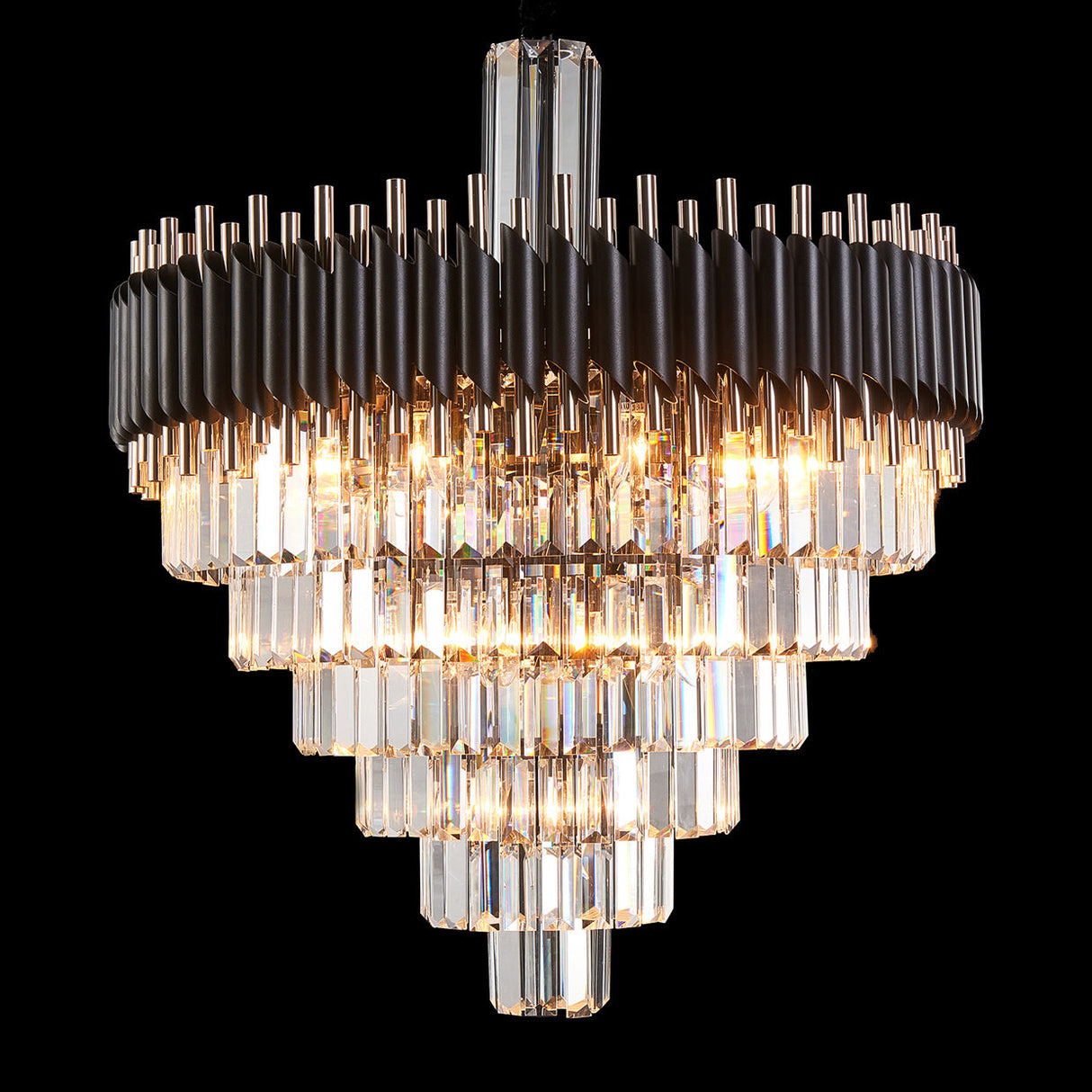 Aico Furniture - Symphony Round 24 Light Chandelier - Lt-Ch974-24Clr