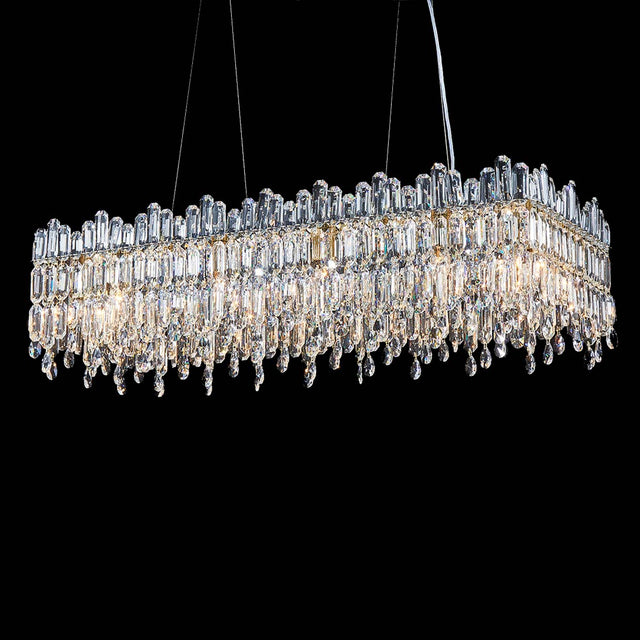 Aico Furniture - Royal Crown Rect. 12 Light Chandelier - Lt-Ch990-12Clr