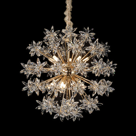 Aico Furniture - Bouquet 10 Light Round Chandelier - Lt-Ch999-10Gld