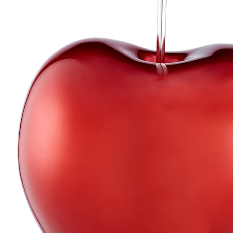 Large Metallic Red Cherry Sculpture 25" Tall | Finesse