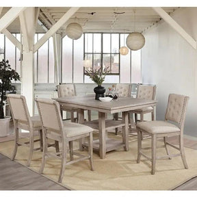 Ledyard 7-Piece Rectangular Counter Height Dining Set by Furniture of America