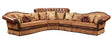 Linda Traditional Sectional In Cherry Wood Finish 3042CHLIN | Cosmos