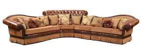 Linda Traditional Sectional In Cherry Wood Finish 3042CHLIN | Cosmos