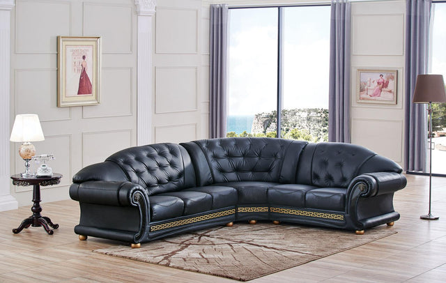 Apolo Sectional Left Facing Black - Apolosectleftblack | ESF | Home Elegance USA