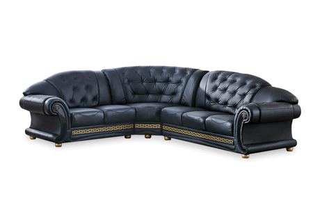 Apolo Sectional Left Facing Black - Apolosectleftblack | ESF