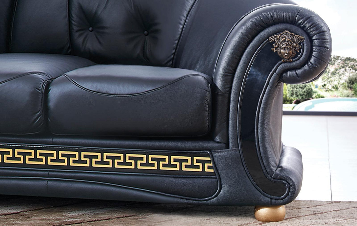 Apolo Sectional Right Facing Black - Apolosectrightblac | ESF | Home Elegance USA