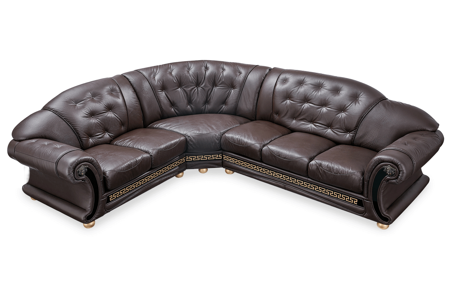 Apolo Sectional Left Facing Brown - Apolosectleftbrown | ESF | Home Elegance USA