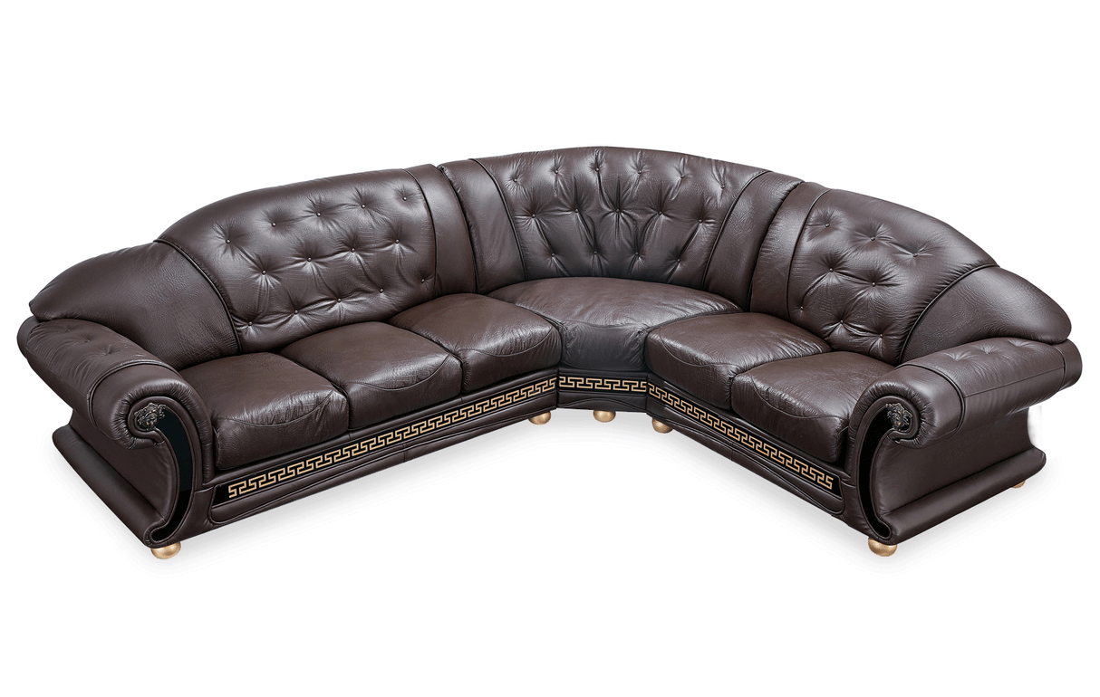 Apolo Sectional Right Facing Brown - Apolosectrightbrow | ESF | Home Elegance USA